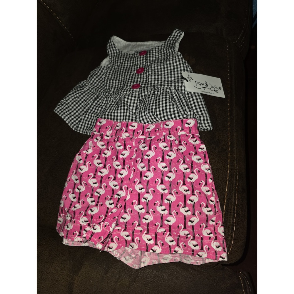 Pippa and Julie flamingo outfit size 18 months nwt